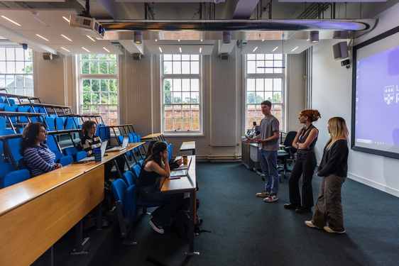 Students in a lecture theatre